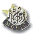 Academic Achievement Pin - "Music"